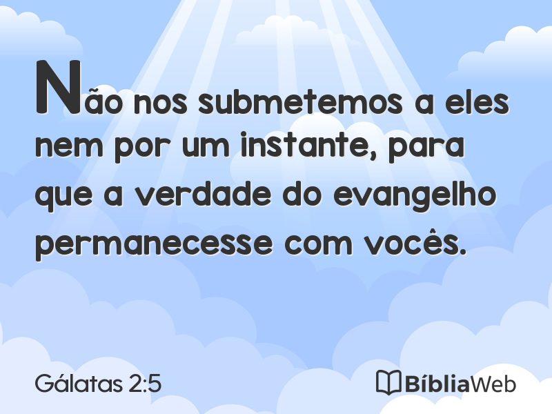 Gálatas 2:5 em imagem para compartilhar