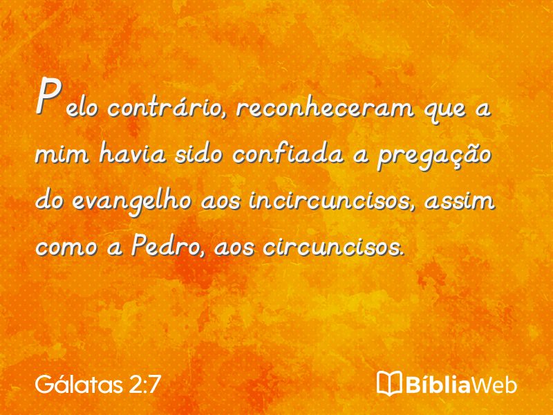 Gálatas 2:7 em imagem para compartilhar
