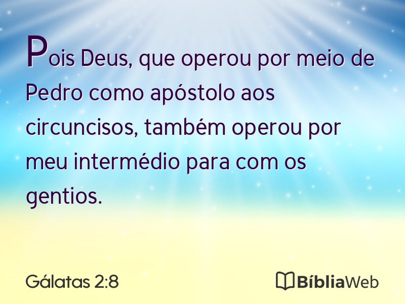 Gálatas 2:8 em imagem para compartilhar