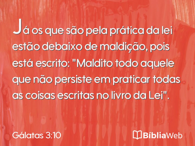 Gálatas 3:10 em imagem para compartilhar