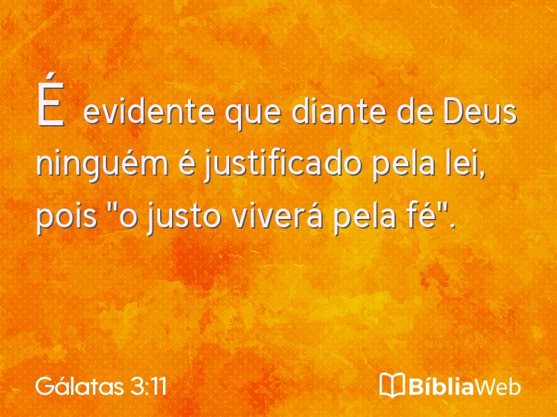 Gálatas 3:11 em imagem para compartilhar