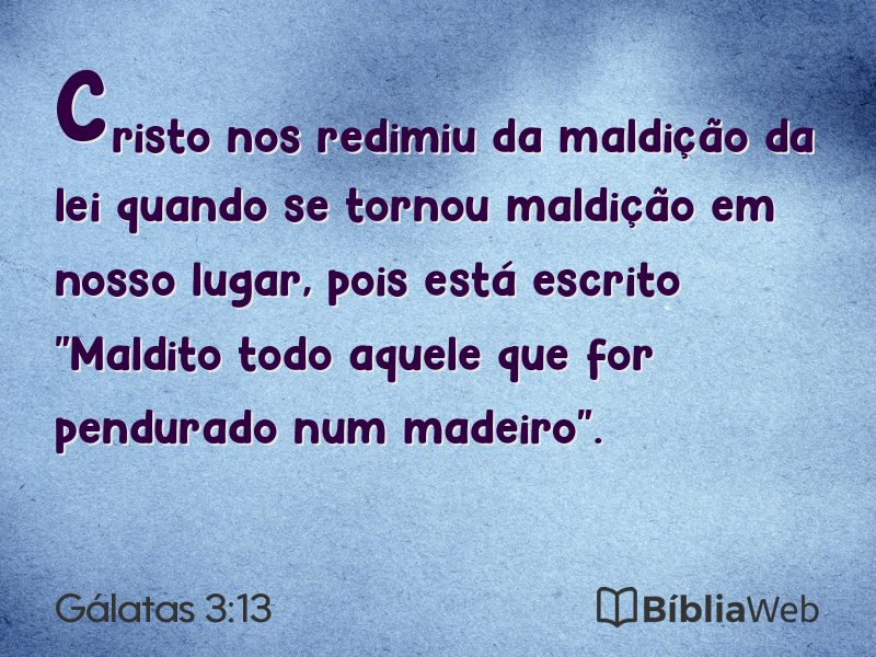 Gálatas 3:13 em imagem para compartilhar