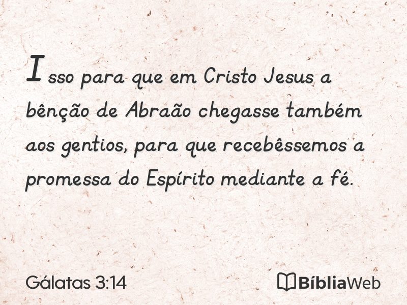 Gálatas 3:14 em imagem para compartilhar