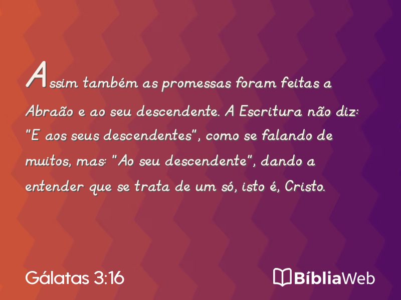 Gálatas 3:16 em imagem para compartilhar