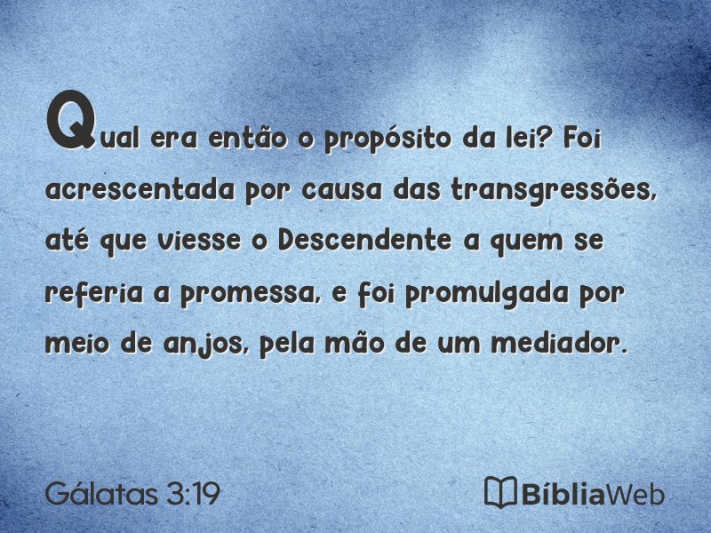 Gálatas 3:19 em imagem para compartilhar