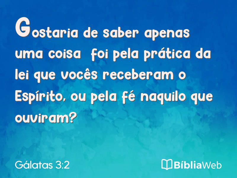 Gálatas 3:2 em imagem para compartilhar