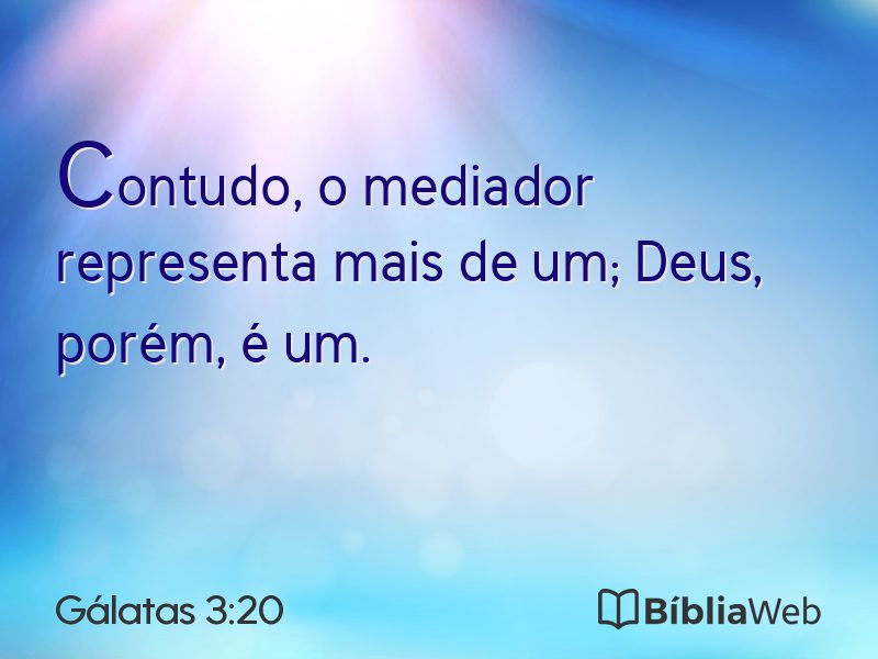 Gálatas 3:20 em imagem para compartilhar