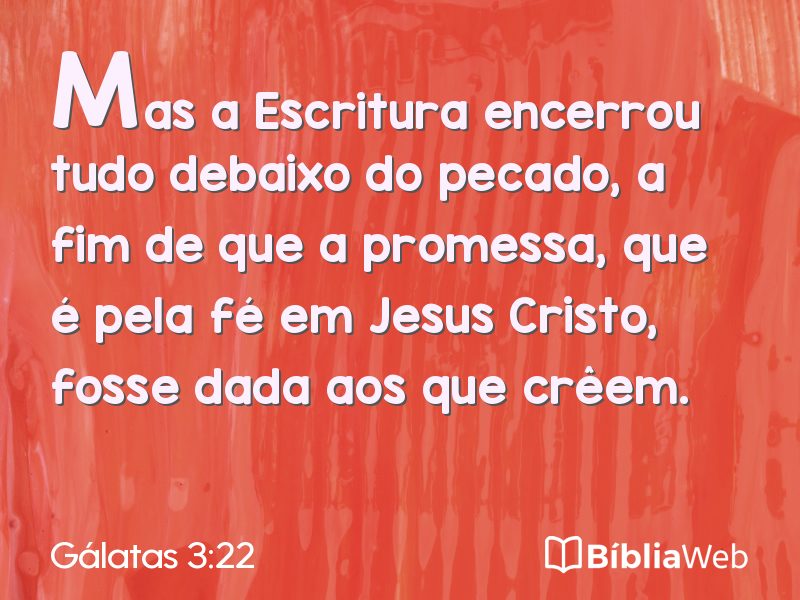 Gálatas 3:22 em imagem para compartilhar