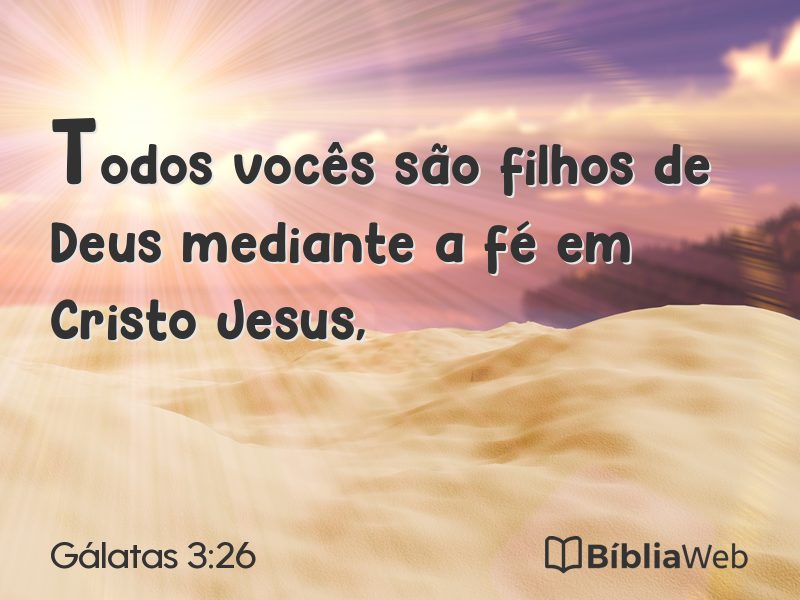 Gálatas 3:26 em imagem para compartilhar