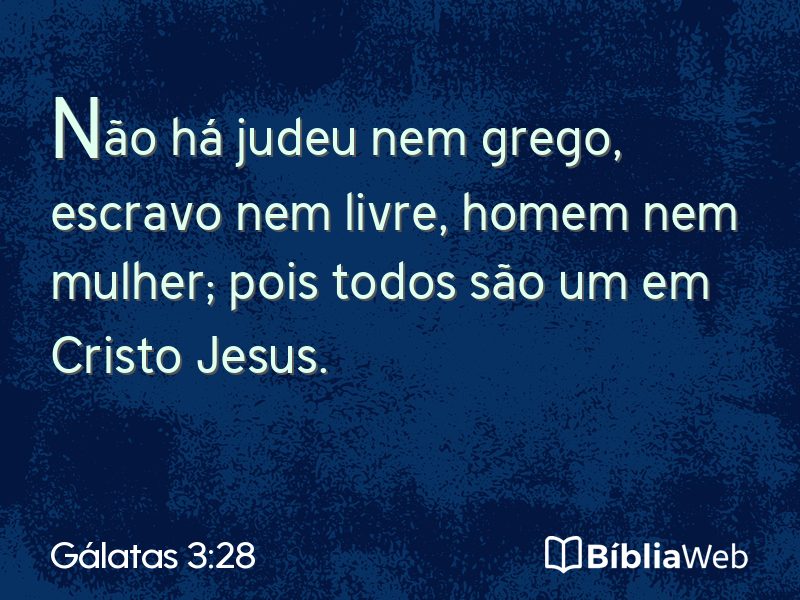 Gálatas 3:28 em imagem para compartilhar