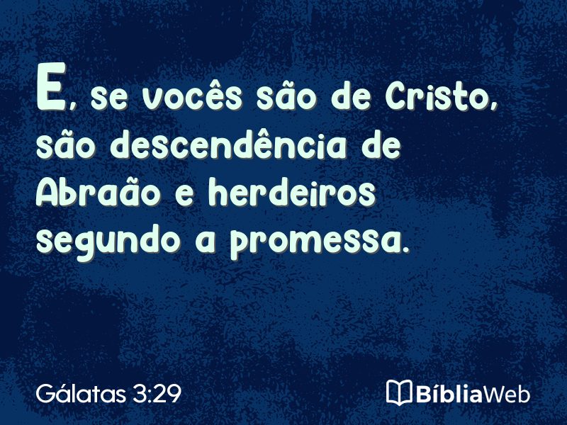 Gálatas 3:29 em imagem para compartilhar
