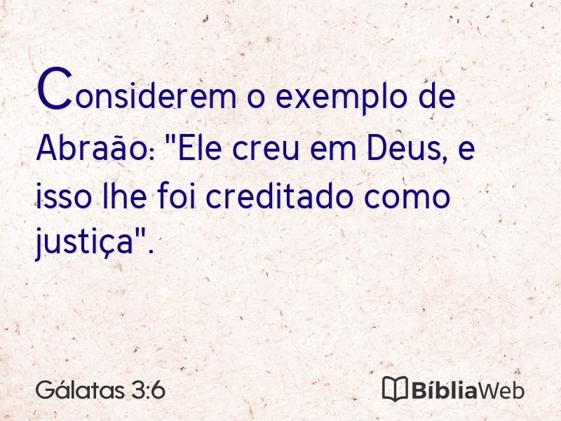 Gálatas 3:6 em imagem para compartilhar