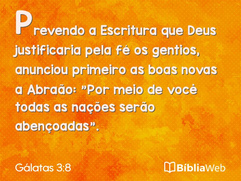 Gálatas 3:8 em imagem para compartilhar