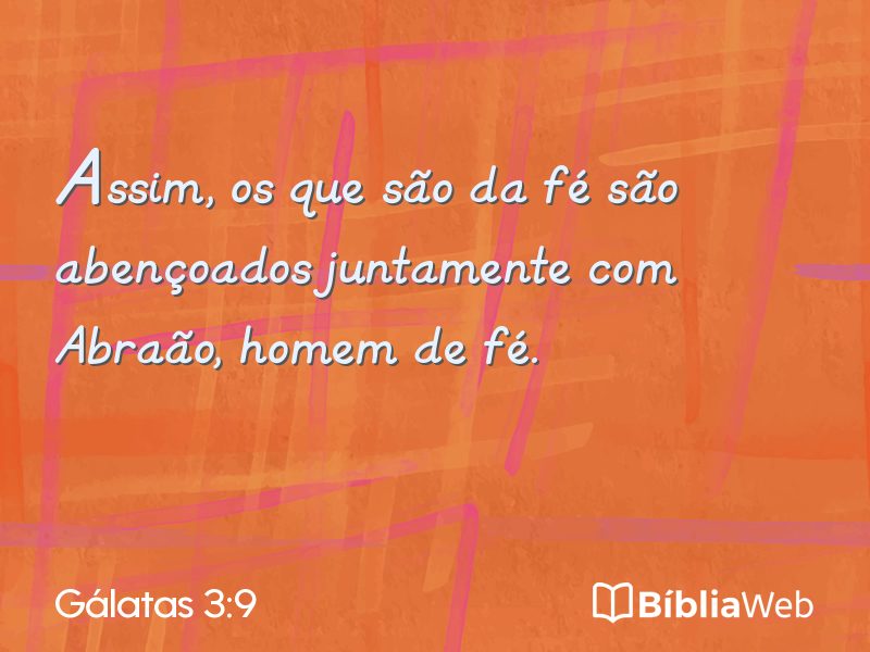 Gálatas 3:9 em imagem para compartilhar