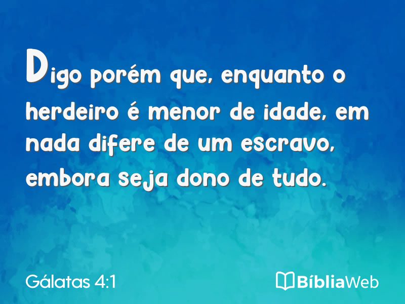 Gálatas 4:1 em imagem para compartilhar