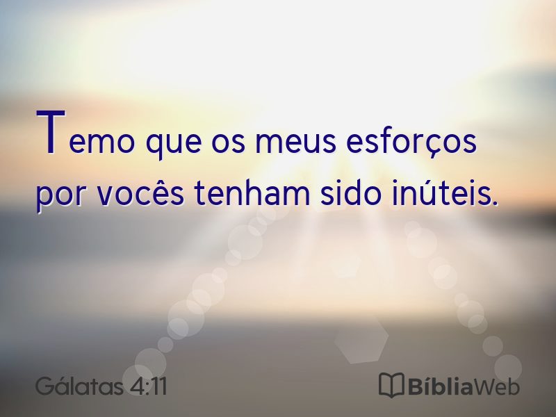 Gálatas 4:11 em imagem para compartilhar