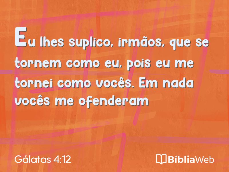 Gálatas 4:12 em imagem para compartilhar