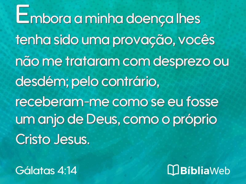 Gálatas 4:14 em imagem para compartilhar