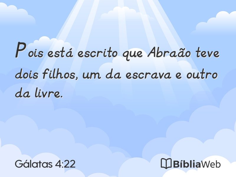 Gálatas 4:22 em imagem para compartilhar