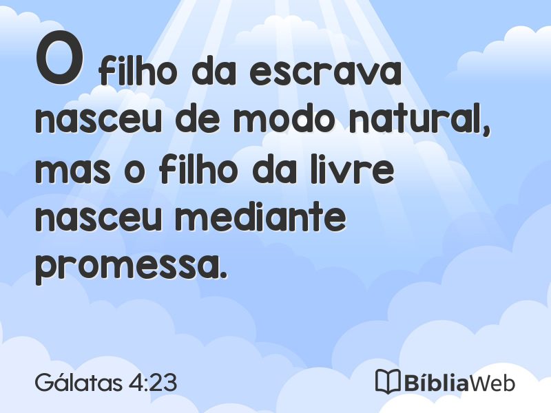Gálatas 4:23 em imagem para compartilhar