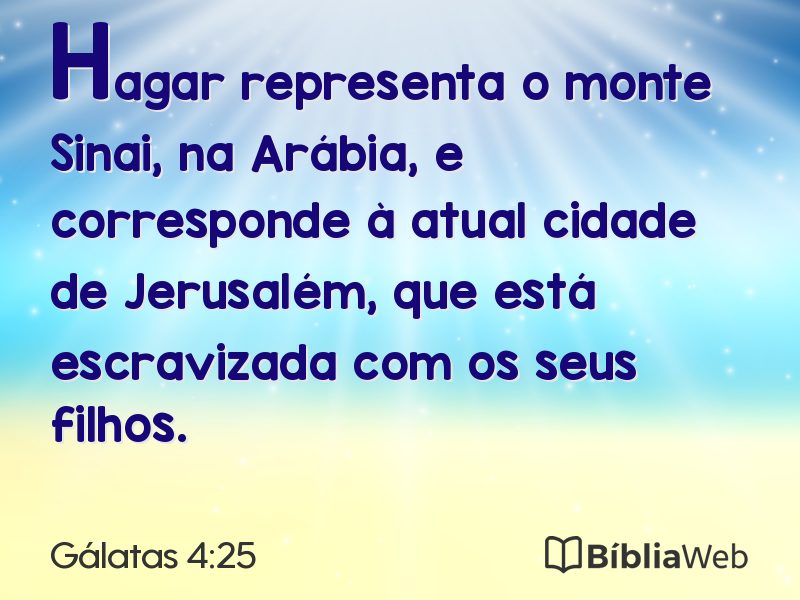 Gálatas 4:25 em imagem para compartilhar