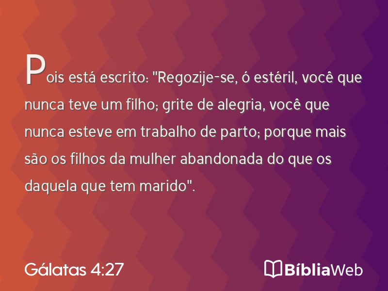 Gálatas 4:27 em imagem para compartilhar