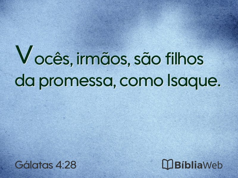 Gálatas 4:28 em imagem para compartilhar