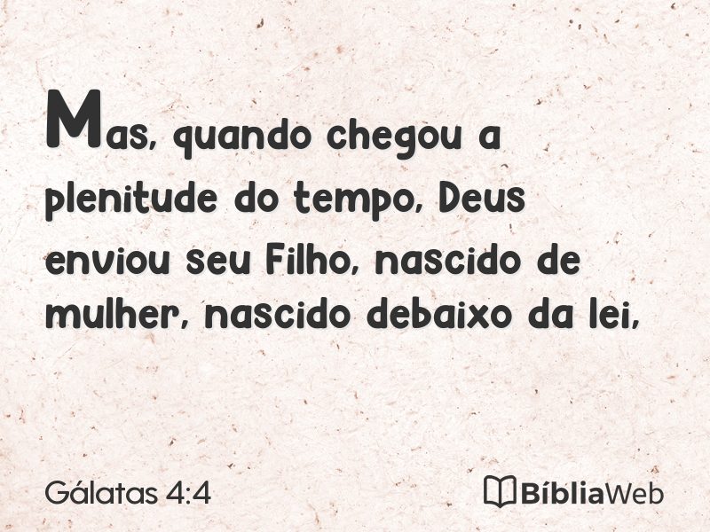 Gálatas 4:4 em imagem para compartilhar
