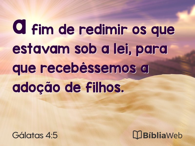 Gálatas 4:5 em imagem para compartilhar
