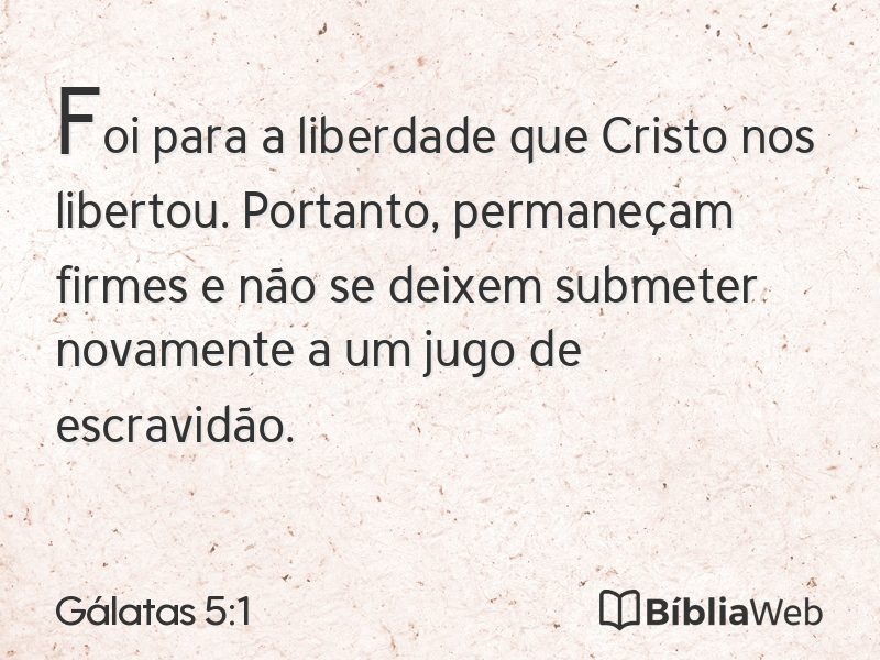 Gálatas 5:1 em imagem para compartilhar