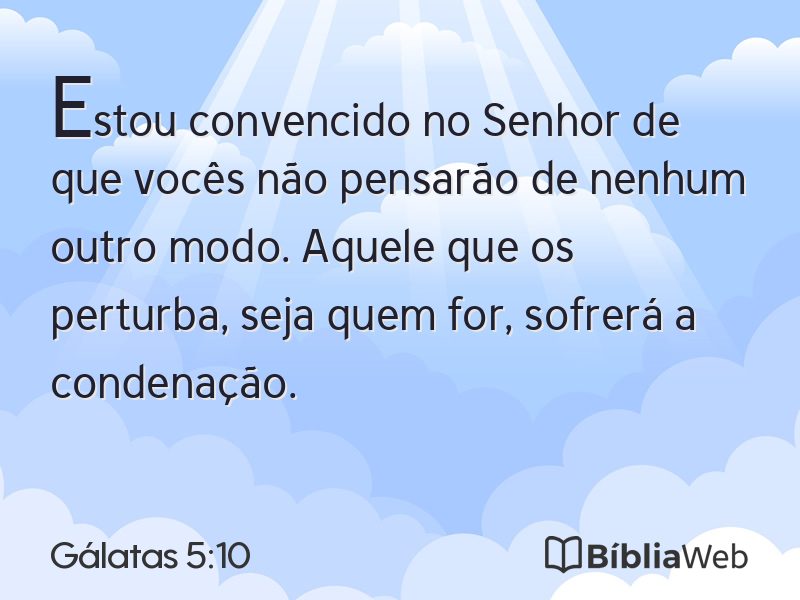 Gálatas 5:10 em imagem para compartilhar