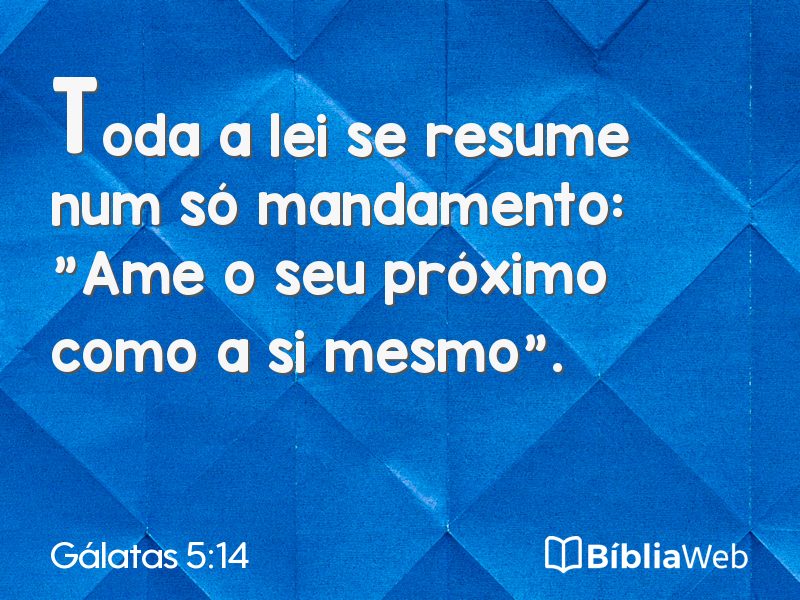 Gálatas 5:14 em imagem para compartilhar