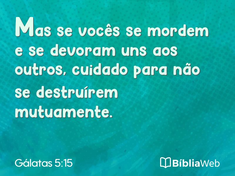 Gálatas 5:15 em imagem para compartilhar