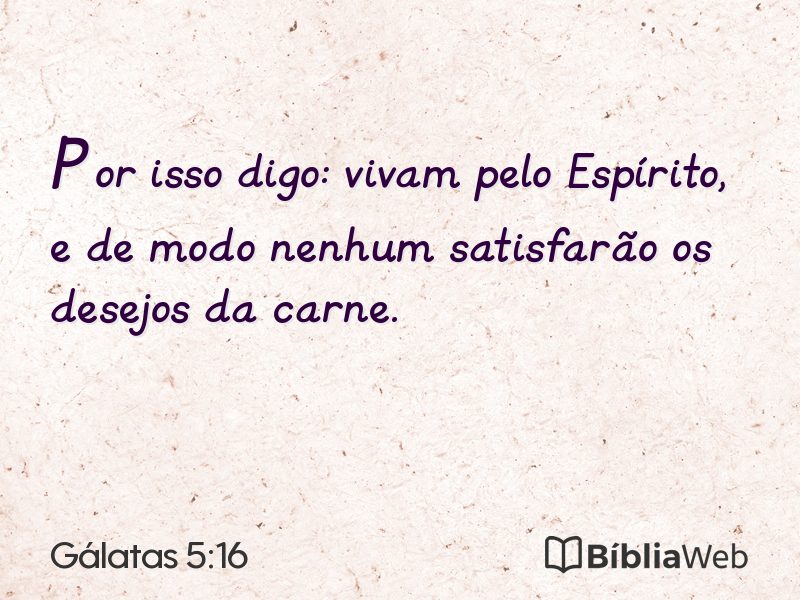 Gálatas 5:16 em imagem para compartilhar