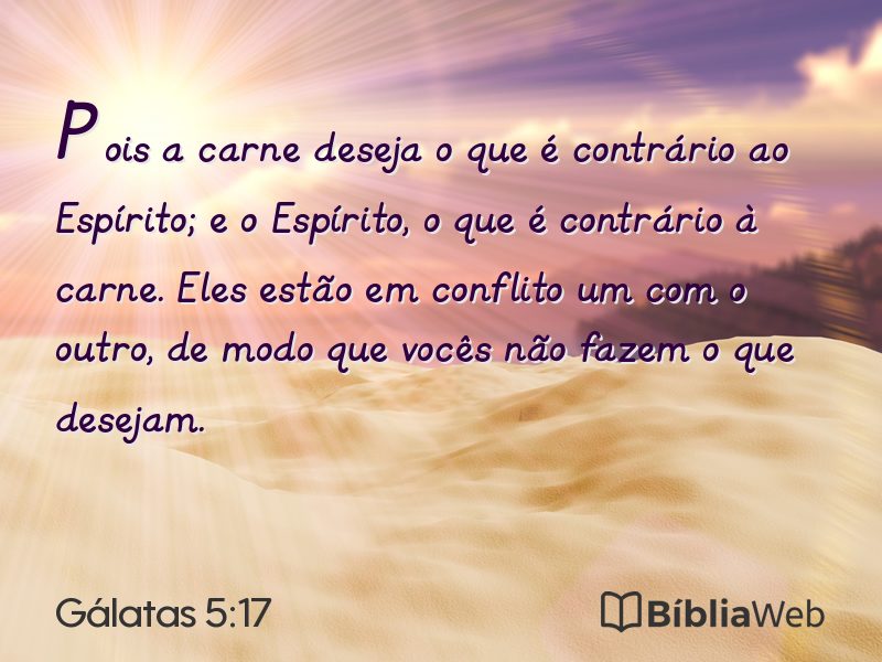 Gálatas 5:17 em imagem para compartilhar