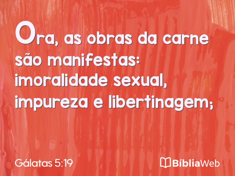 Gálatas 5:19 em imagem para compartilhar