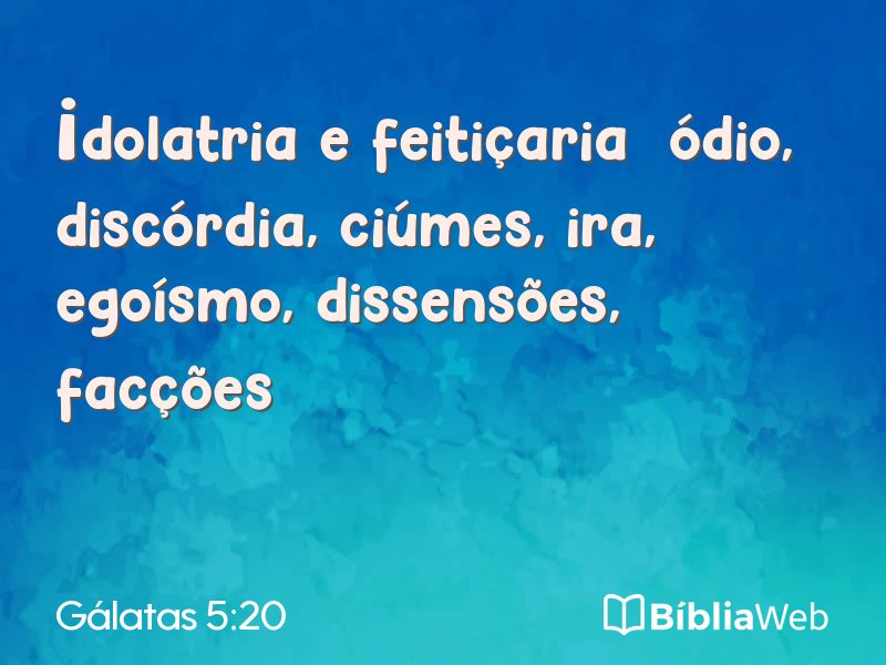 Gálatas 5:20 em imagem para compartilhar