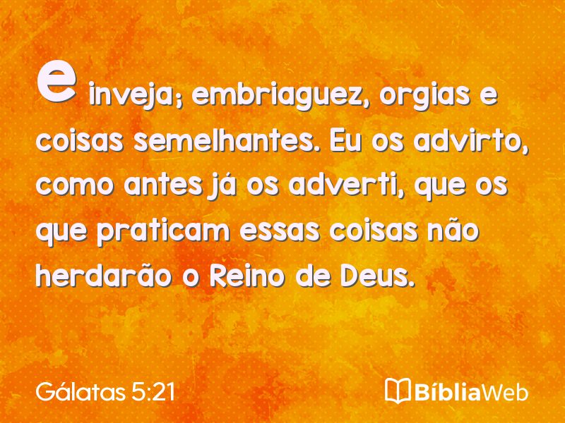 Gálatas 5:21 em imagem para compartilhar
