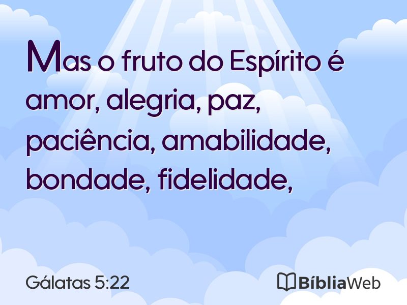 Gálatas 5:22 em imagem para compartilhar