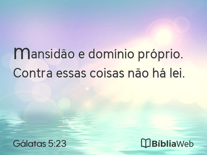 Gálatas 5:23 em imagem para compartilhar