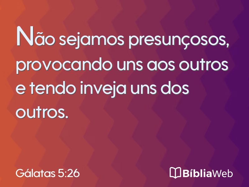 Gálatas 5:26 em imagem para compartilhar