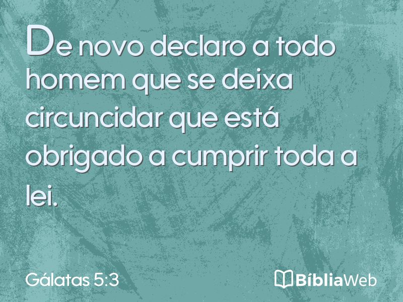 Gálatas 5:3 em imagem para compartilhar