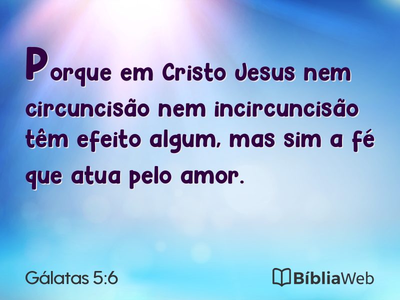 Gálatas 5:6 em imagem para compartilhar