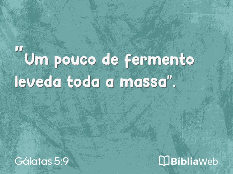 Gálatas 5:9 em imagem para compartilhar