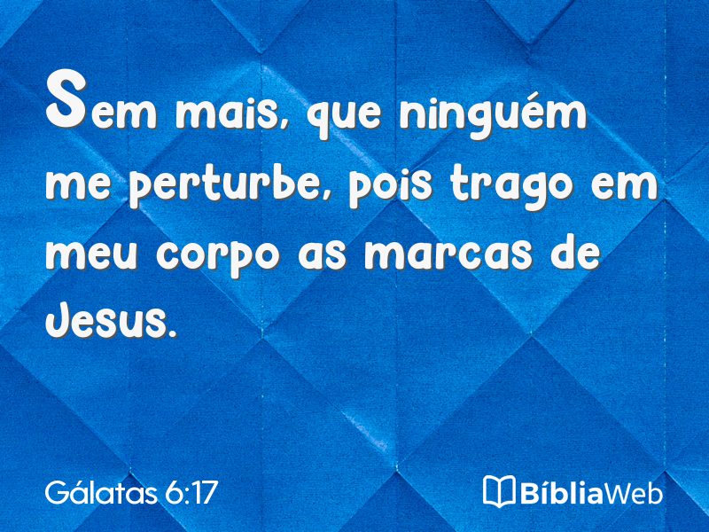 Gálatas 6:17 em imagem para compartilhar