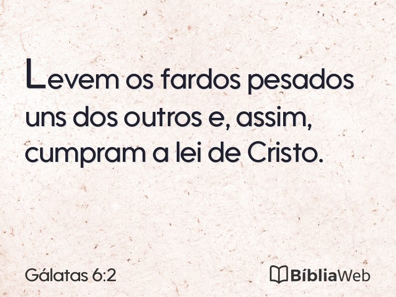 Gálatas 6:2 em imagem para compartilhar