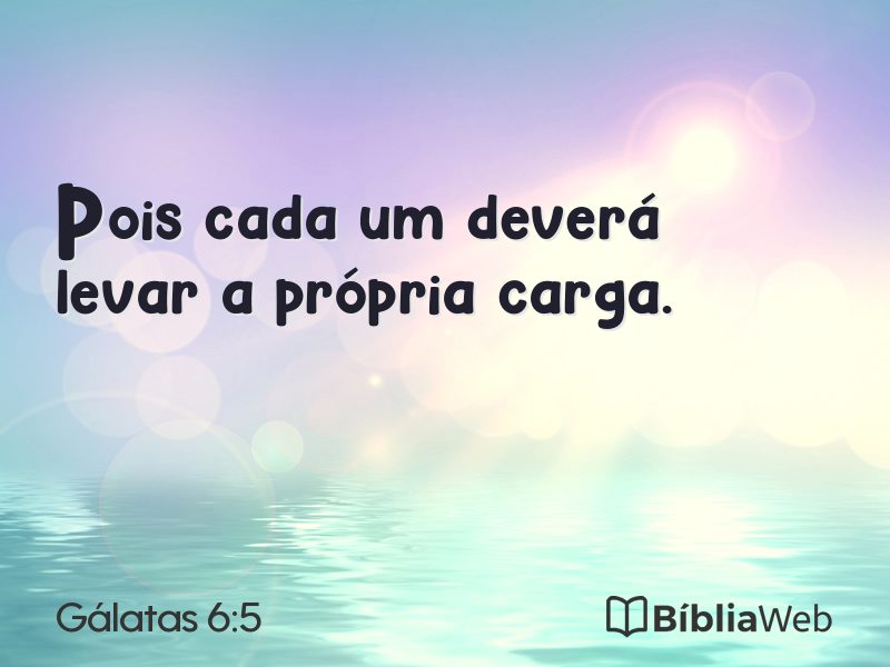 Gálatas 6:5 em imagem para compartilhar