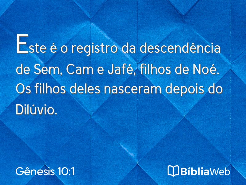 Gênesis 10:1 em imagem para compartilhar