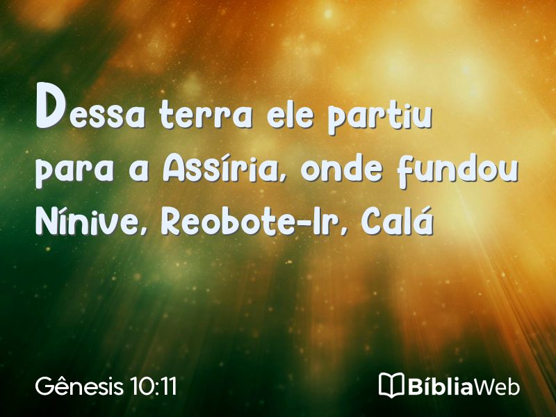 Gênesis 10:11 em imagem para compartilhar