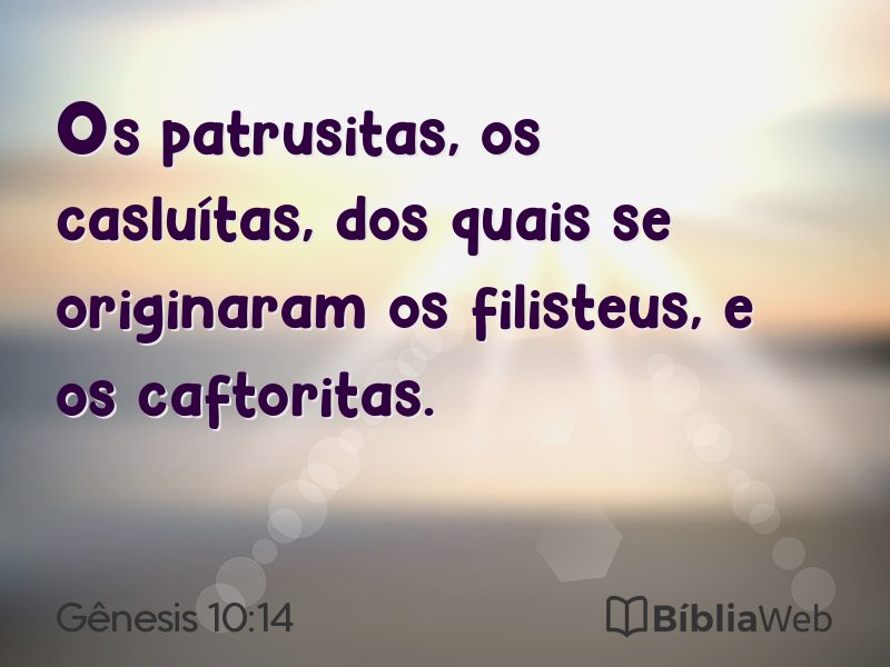 Gênesis 10:14 em imagem para compartilhar